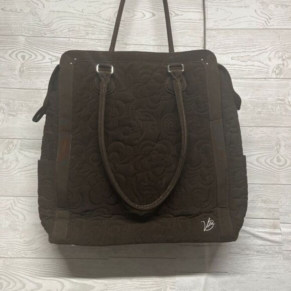 Vera Bradley Quilted Brown Tote‎ Bag
